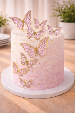 Pink butterfly pack of 10