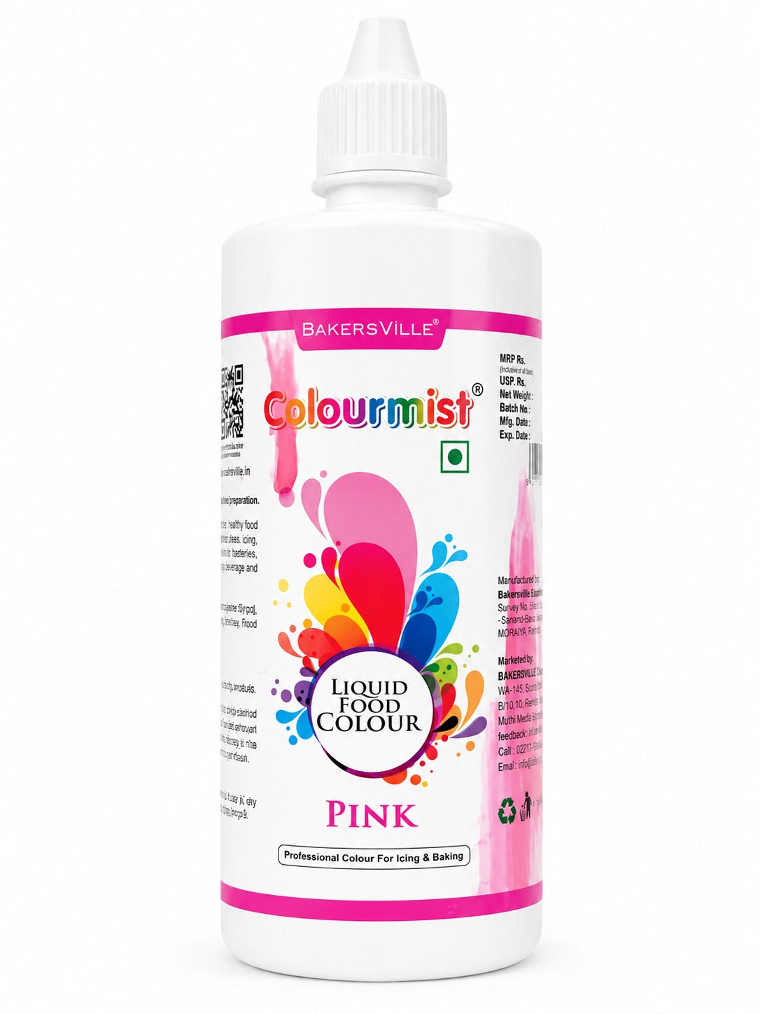 Bakersville Colourmist Liquid Food pink colour 500ml