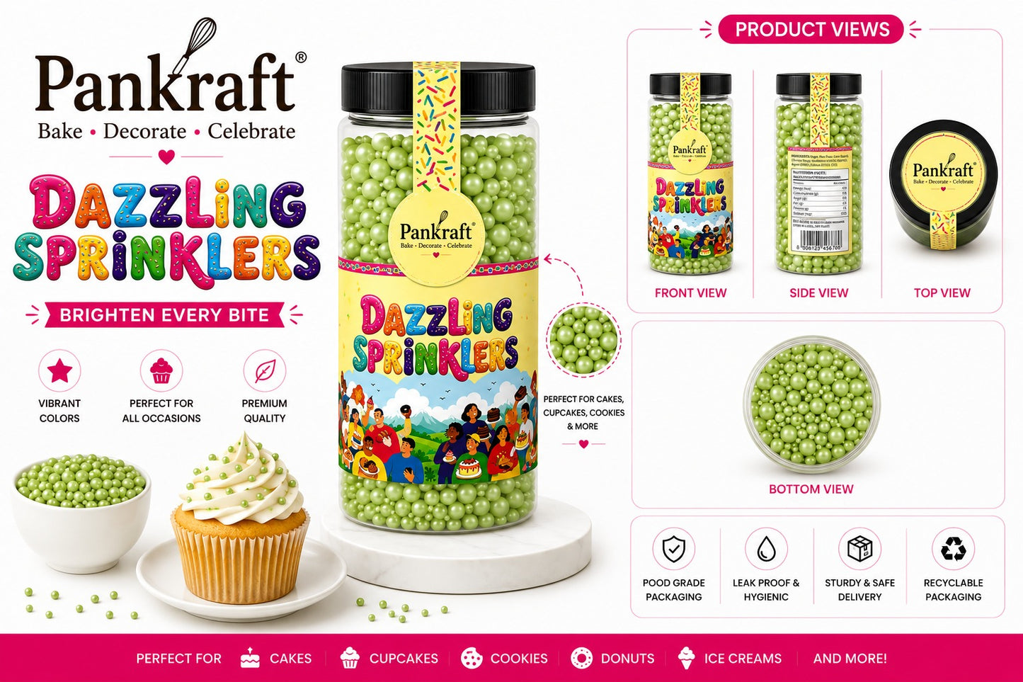 Pankraft Green Mix Pearl Dazzling Sprinkler 750gm
