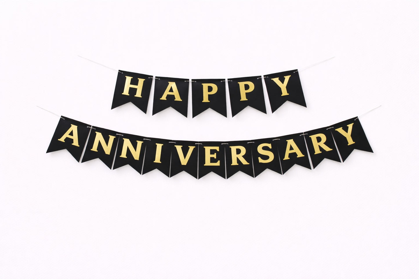 Black Happy Anniversary banner