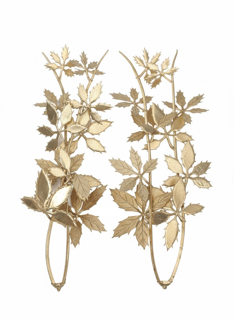 Golden Leaf Cake Topper