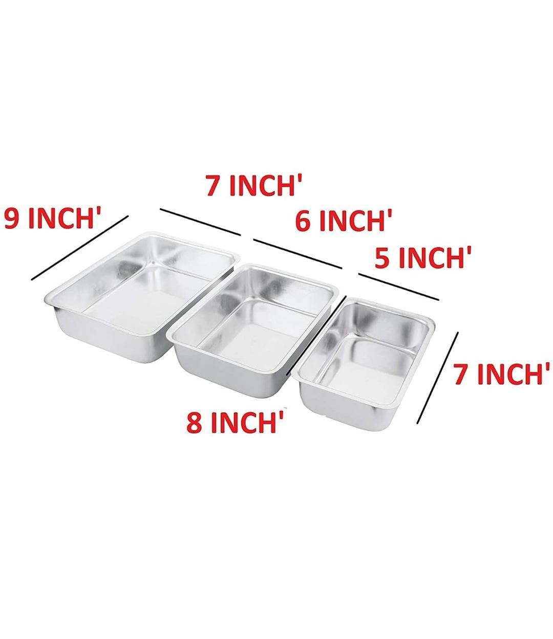 Rectangle Cake Tin set of 3