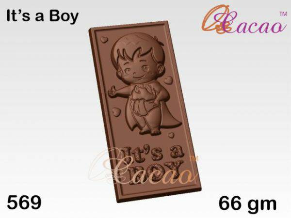 its a boy cacao mould