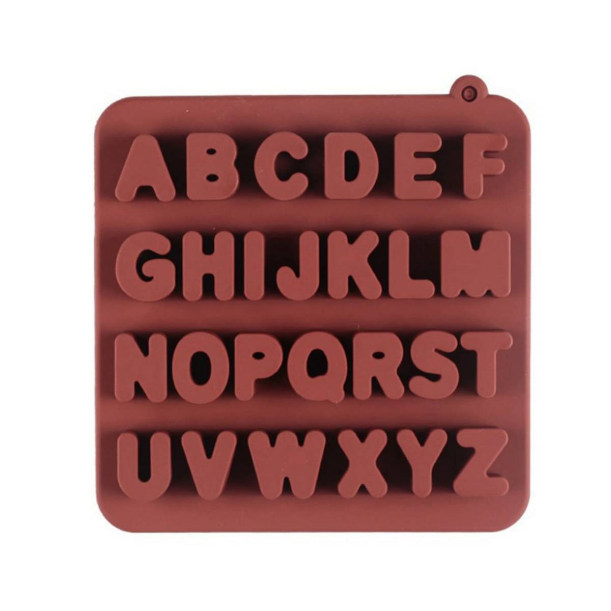 Silicon Alphabet mould 

Material: Food grade silicone

Size: 16x 16x2cm

Color :Coffee