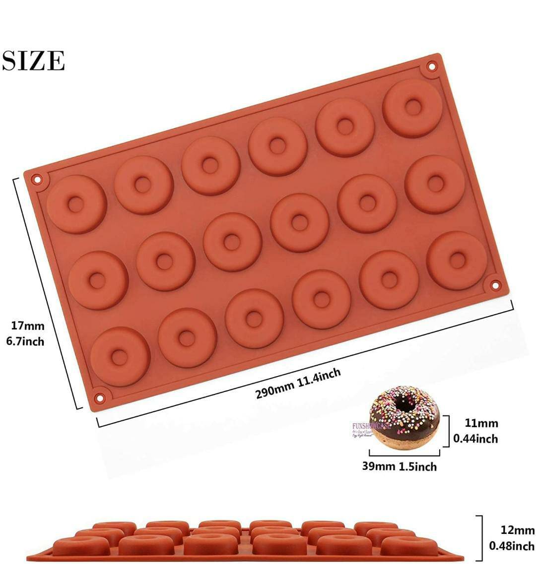 18 in 1 Donut Silicon Mould