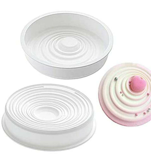 Drop Wave Shape Mousse Cake Mould, Non-stick Easy Release Spiral Tray for Baking, Dessert