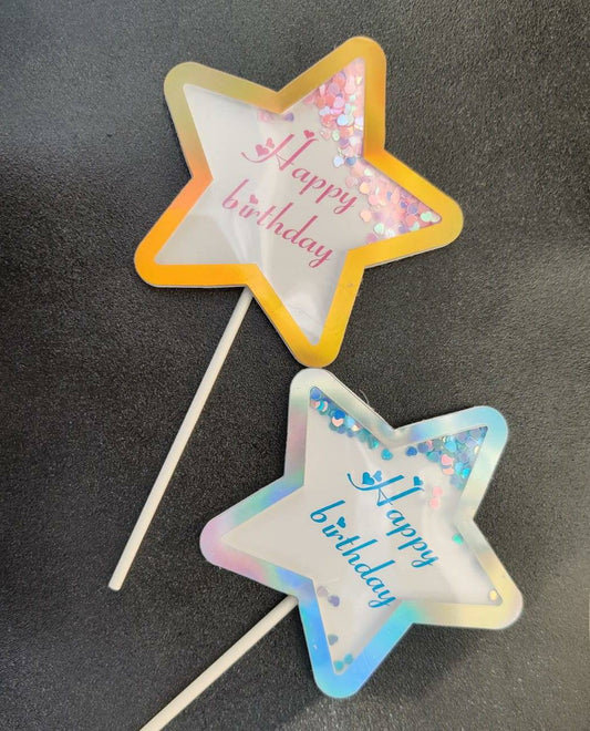 Fancy Star Cake Topper (one Pc)