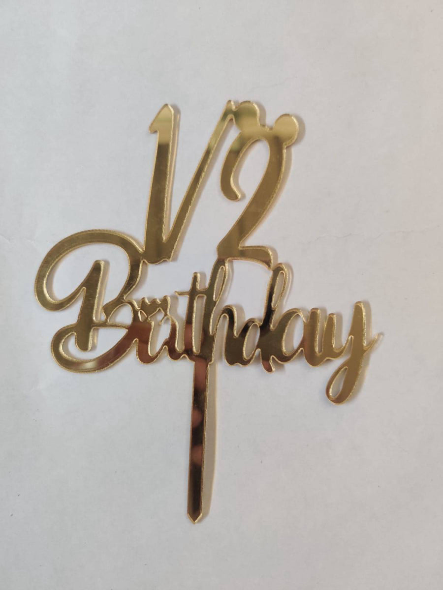 1/2 Birthday Acrylic Topper
