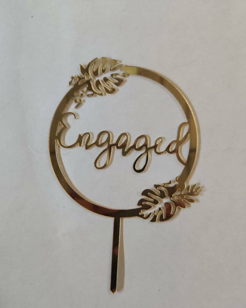 Engaged Cake  Topper