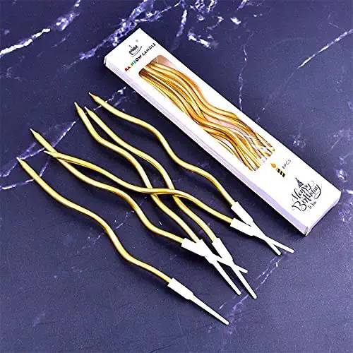 Twisty Golden Long Stick Candle