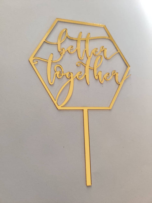 Acrylic Better Together Topper RT00376