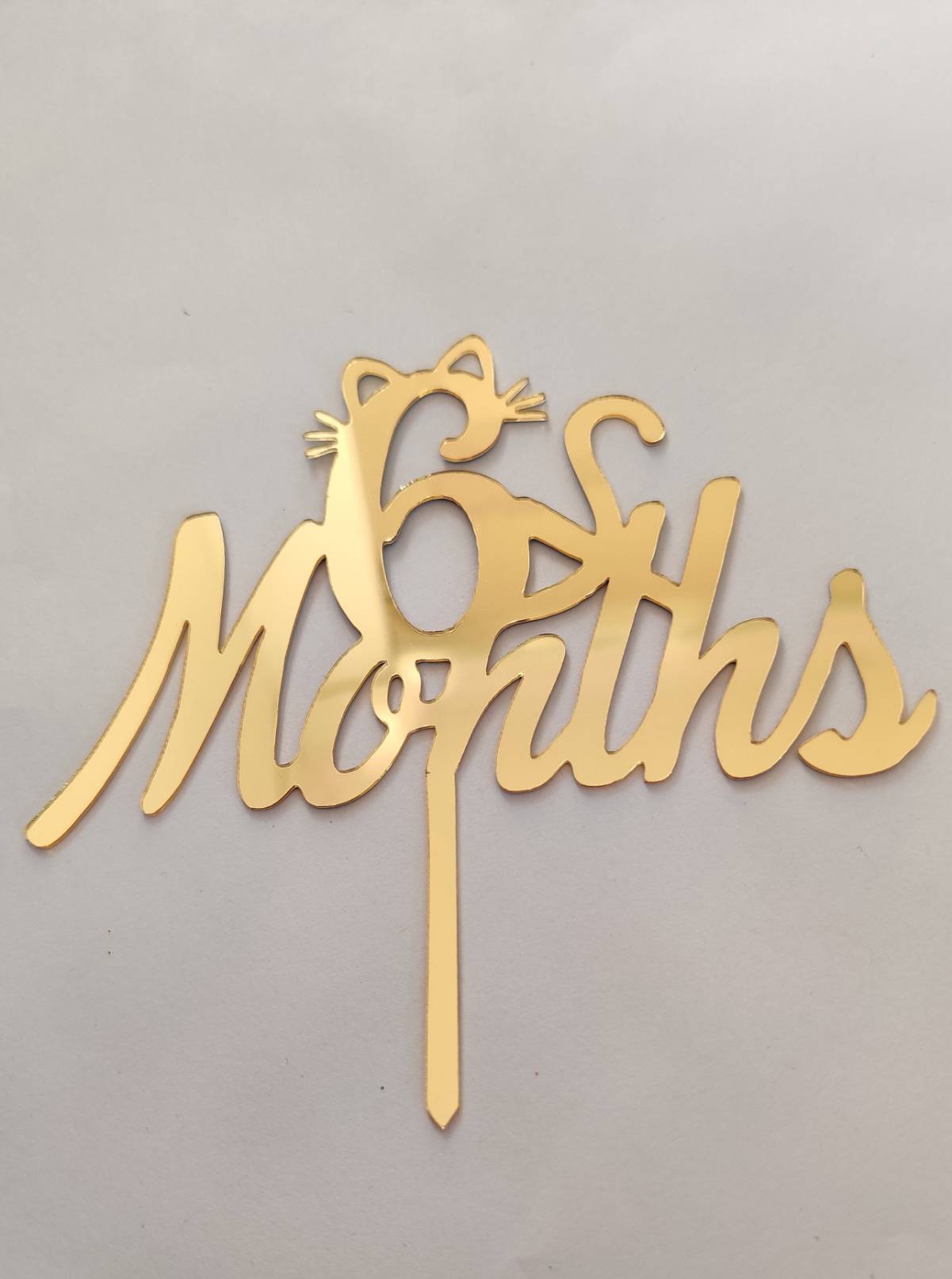 Acrylic 6 Months Cake Topper