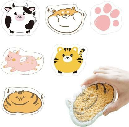 Kitchen Non Stick Compressed Pulp Sponge / Cartoon Shape Dish,clothes,body scrubber Set of 1