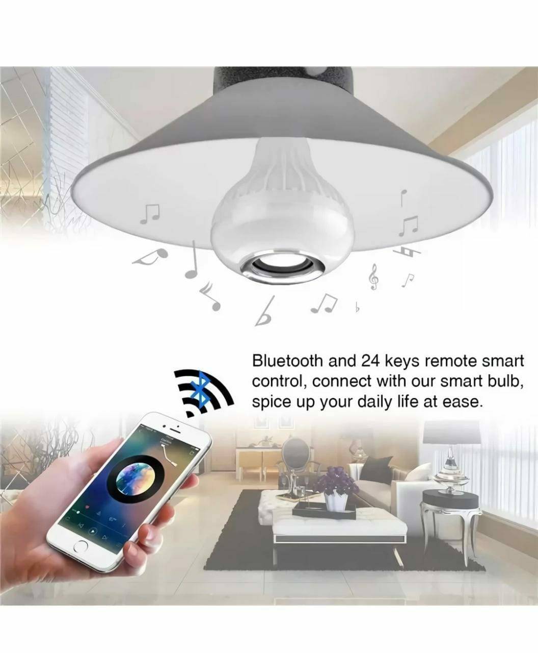 Homebakersmart Magic LED Bulb with Bluetooth speaker