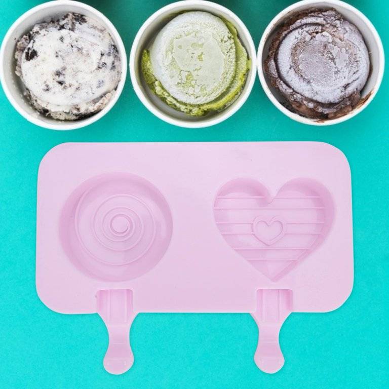 Cakesicle Round + Heart Silicone mould