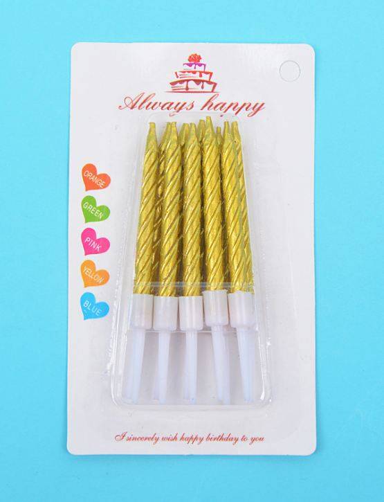 Small Spiral Birthday Candle
Pack of 10 
Random colour