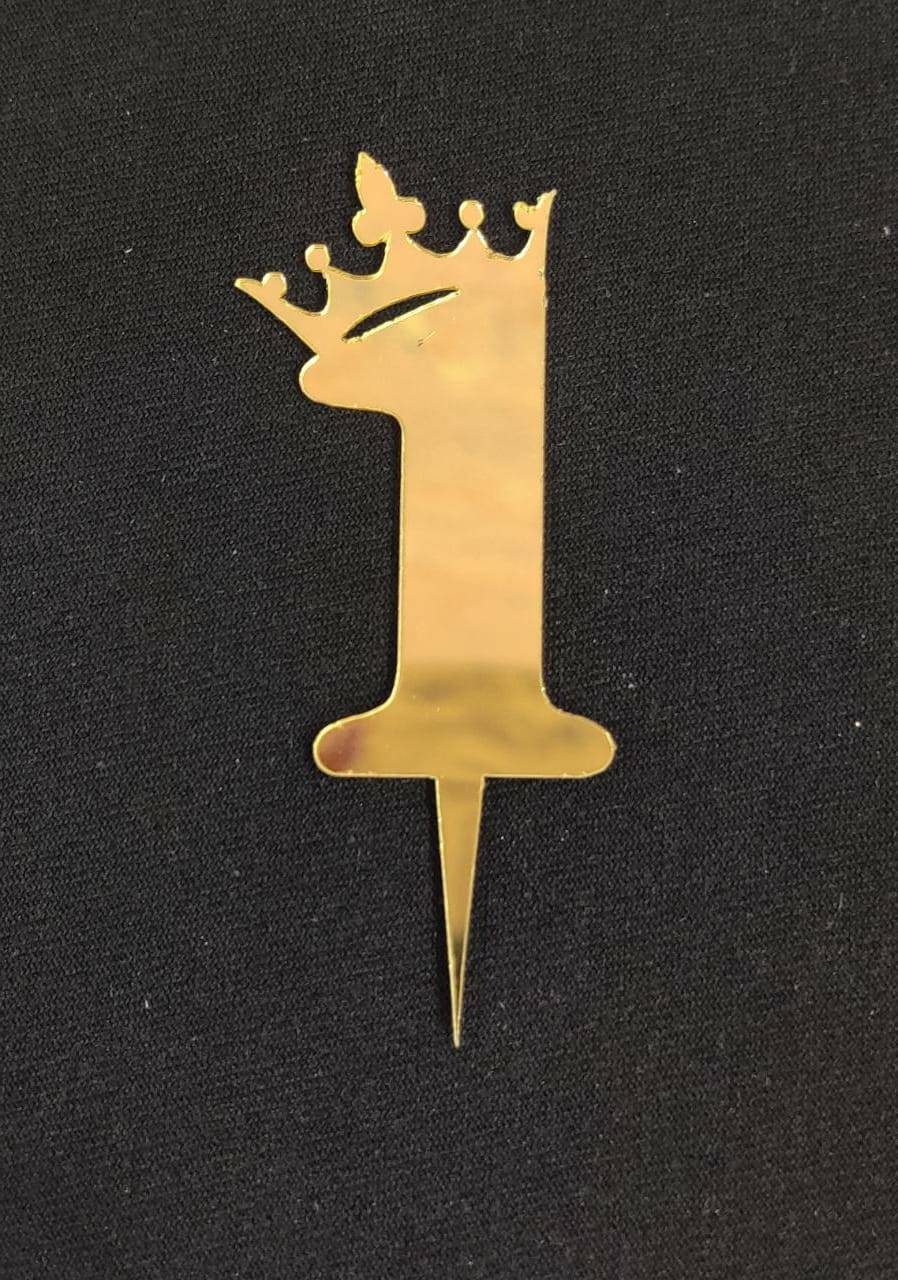 1 Number Acrylic topper Size- 3 inches