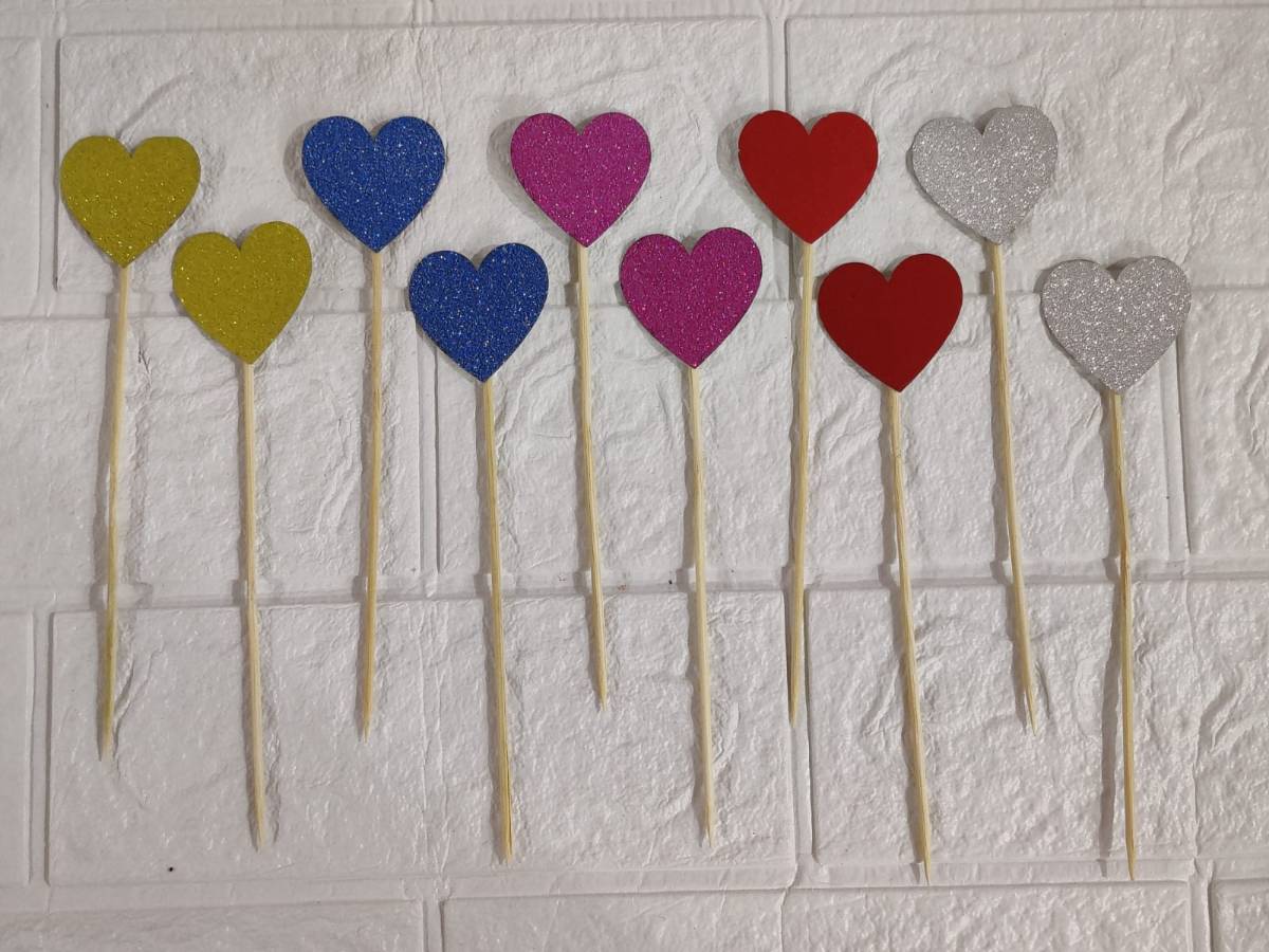 Heart Shape Colourful Topper LWA 012