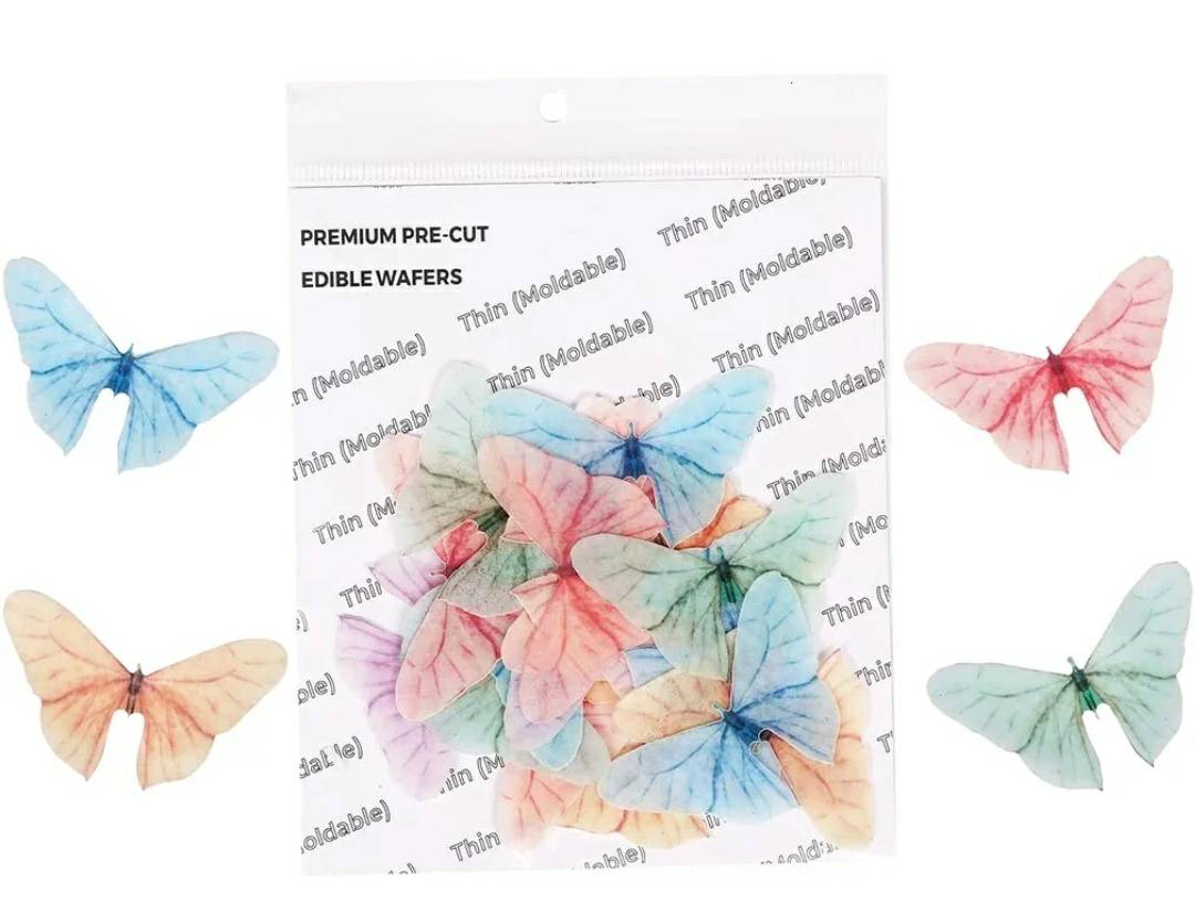 Tastycrafts Pre-Cut Wafer Paper Butterflies Pack of 10 (WPC-023)