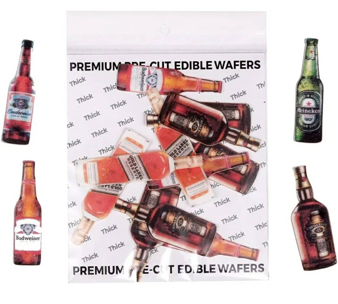 Tastycrafts Pre-Cut Wafer PaperBeer Bottles - 15 Pcs (WPC-606)