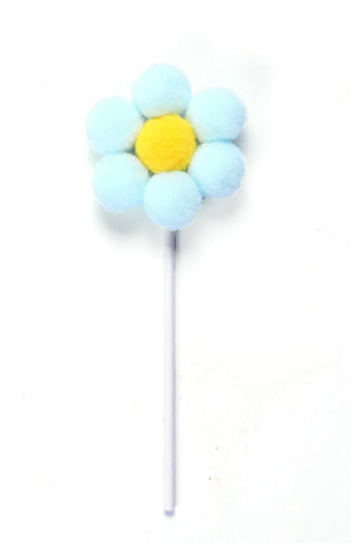 Soft Pompom Flower Cake Topper