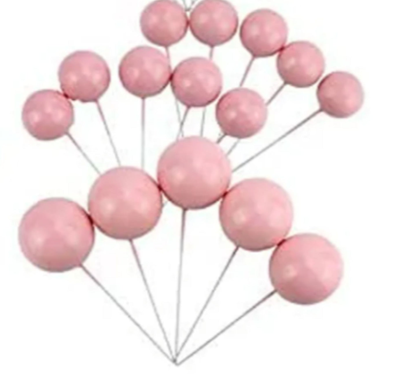 Mix Size Faux Balls pink colour pack of 20