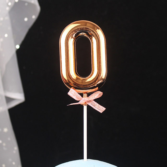 Rose Gold Premium Number Topper