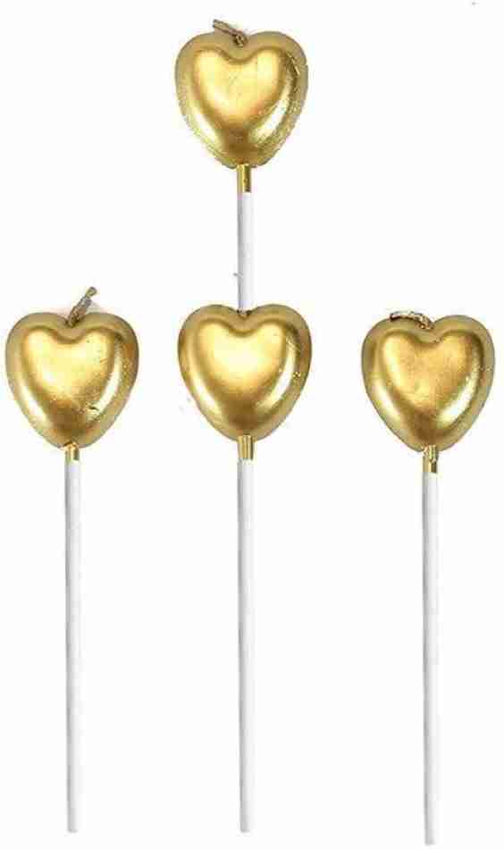 Golden Heart Shape Candle