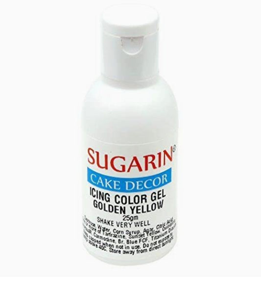 Sugarin Premium Golden Yellow Gel colour 25ml