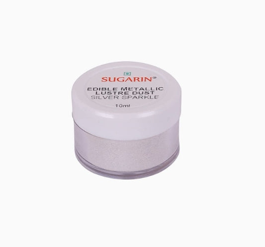 Sugarin Sparkle Silver Edible Metellic Lustre Dust 10ml