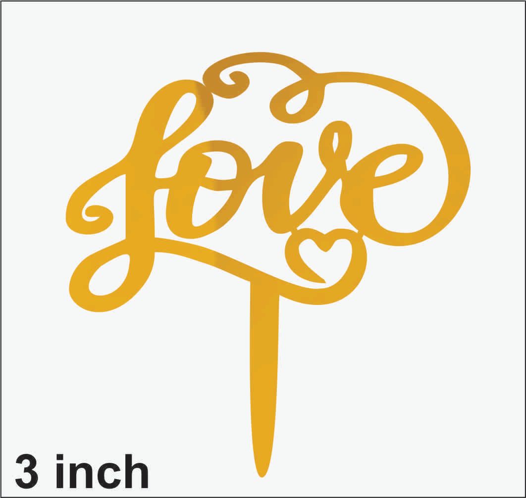 Acrylic Love Topper 3 inch RT00520