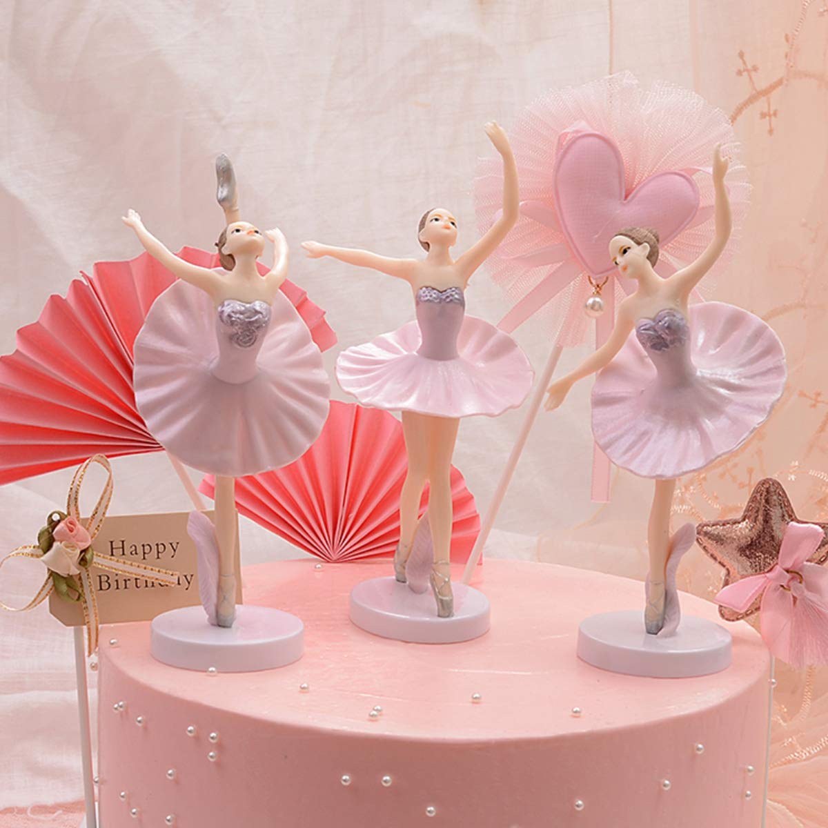 Ballet Dancer Dolls Cake Topper Pack of 3