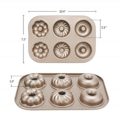 6 Cavity  Floral design donuts Cake tin
