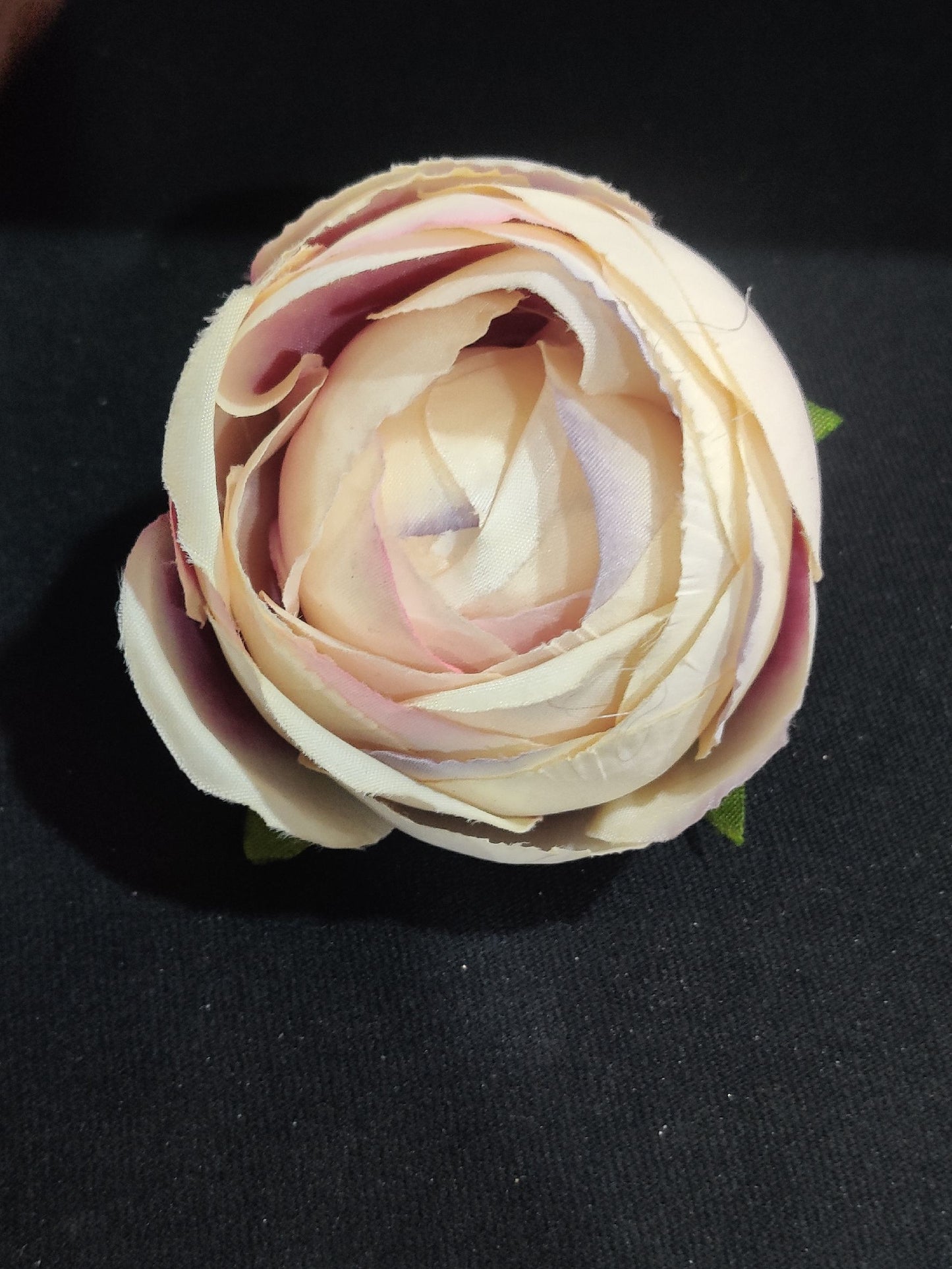 Kashmiri Artificial rose flower (cream & purple ) pack of 3