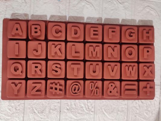 32 cavity Alphabet and symbol Silicon mould