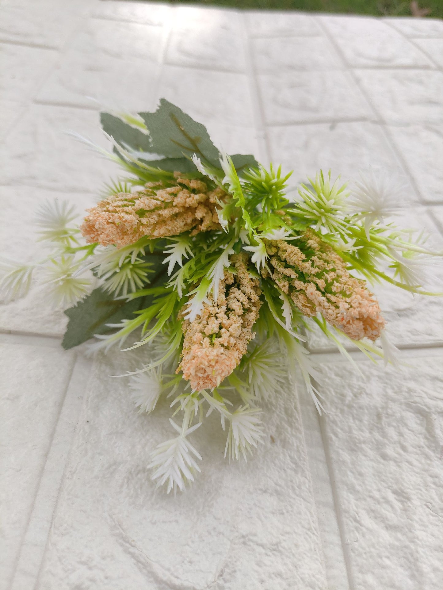 Artificial zixa Colorful Celosia Flower (3 flowers in one set along with leaves)