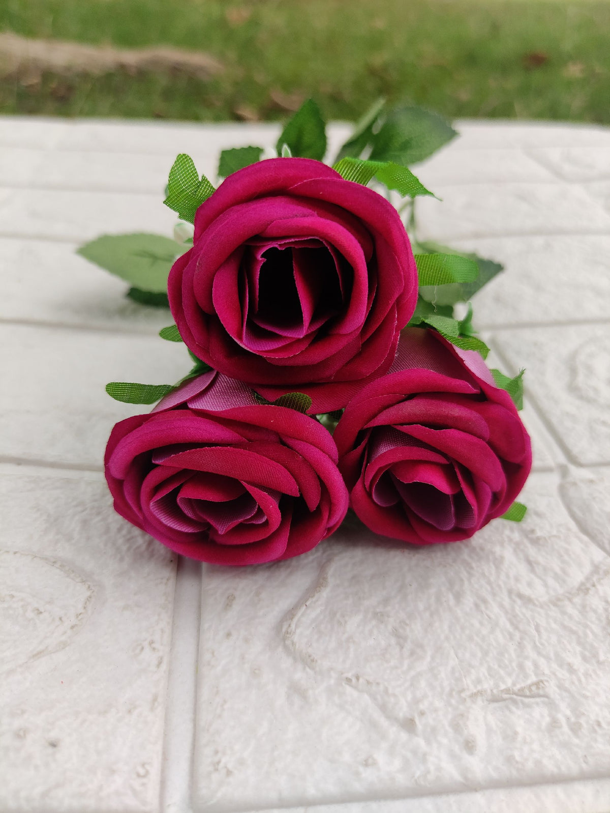 Artificial Rose Flower Pack of 3