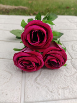 Artificial Rose Flower Pack of 3