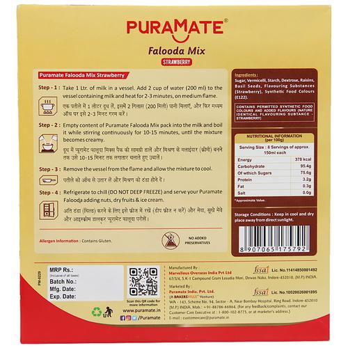 Puramate Falooda Mix Strawberry 

200g