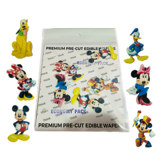 Tastycrafts Pre-Cut Wafer Paper Mickey Mouse family pack of -11 (WPC-042)