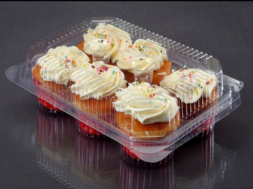 Oracle 6 Cavity Cupcake Box Cavity Size 2*2*2inch Pack Of 25