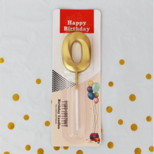 0 Number Gold Candle
Size - 4.5 inch