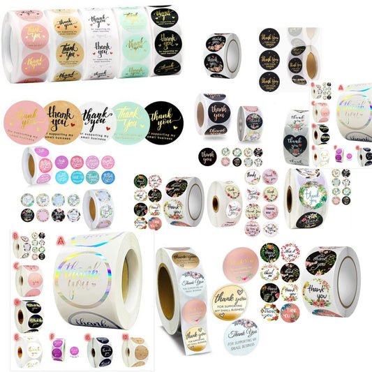 Thankyou  Sticker Roll (Random Design )