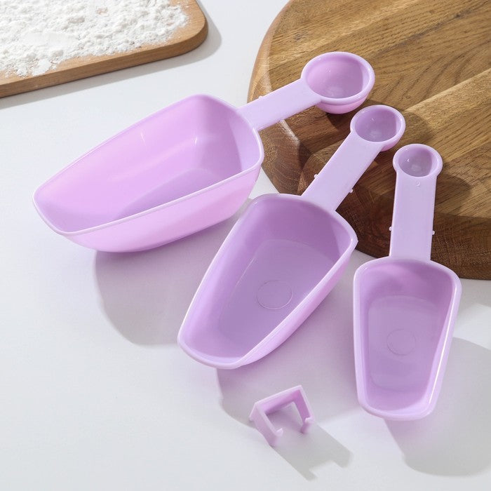 Dimensional Scoops and Spoons "Double " 3 pcs (Random Colour )